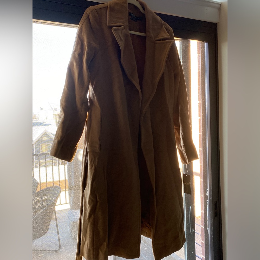 Lauren Ralph Lauren winter coat. Size 16, color golden brown. Never been worn!